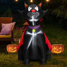Load image into Gallery viewer, Halloween Inflatable Vampire Cat with Built-in LED Lights - Suitable for Halloween Parties
