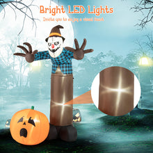 Load image into Gallery viewer, Halloween Inflatable Scarecrow Pumpkin Ghost with Built-in LED Lights - Suitable for Halloween Party Decorations
