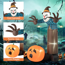 Load image into Gallery viewer, Halloween Inflatable Scarecrow Pumpkin Ghost with Built-in LED Lights - Suitable for Halloween Party Decorations
