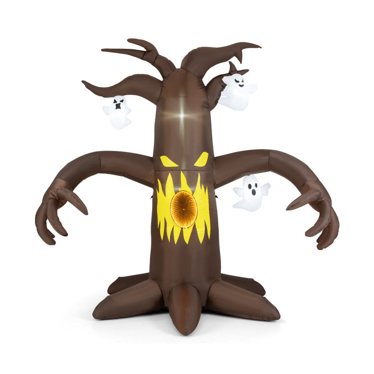 Halloween Inflatable Scary Tree with 5 LED Lights - Suitable for Halloween Decorations, Parties, and Holiday