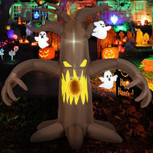 Load image into Gallery viewer, Halloween Inflatable Scary Tree with 5 LED Lights - Suitable for Halloween Decorations, Parties, and Holiday
