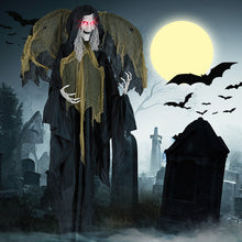 Load image into Gallery viewer, Halloween Electronic Animated Standing Witch with Pre-recorded Phrases and Wings - Suitable for Halloween Decorations
