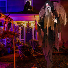 Load image into Gallery viewer, Halloween Electronic Animated Standing Witch with Pre-recorded Phrases and Wings - Suitable for Halloween Decorations
