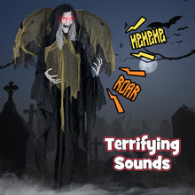 Load image into Gallery viewer, Halloween Electronic Animated Standing Witch with Pre-recorded Phrases and Wings - Suitable for Halloween Decorations
