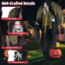 Load image into Gallery viewer, Halloween Electronic Animated Standing Witch with Pre-recorded Phrases and Wings - Suitable for Halloween Decorations

