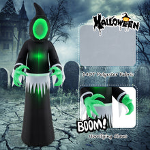 Load image into Gallery viewer, Halloween Inflatable Ghost with Built-in Green LED Lights - Suitable for Halloween Decorations and Scary Parties
