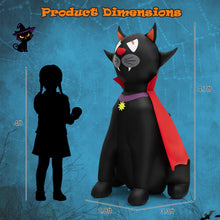 Load image into Gallery viewer, Halloween Inflatable Vampire Cat with Built-in LED Lights - Suitable for Halloween Parties
