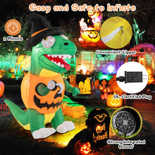 Load image into Gallery viewer, Halloween Inflatable Pumpkin Dinosaur with Built-in Blower and LED Lights - Suitable for Halloween Decorations
