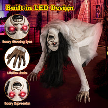 Load image into Gallery viewer, Halloween Electronic Crawling Ghost with LED Red Eyes - Suitable for Haunted House Party Decorations
