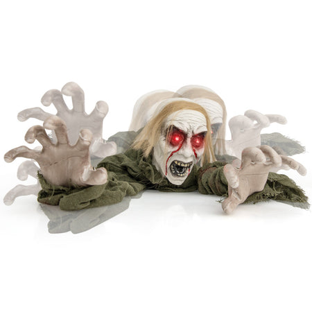 Halloween Bursting Out Zombie with Built-in Sound Activation - Suitable for Halloween Party Decorations and Haunted Houses