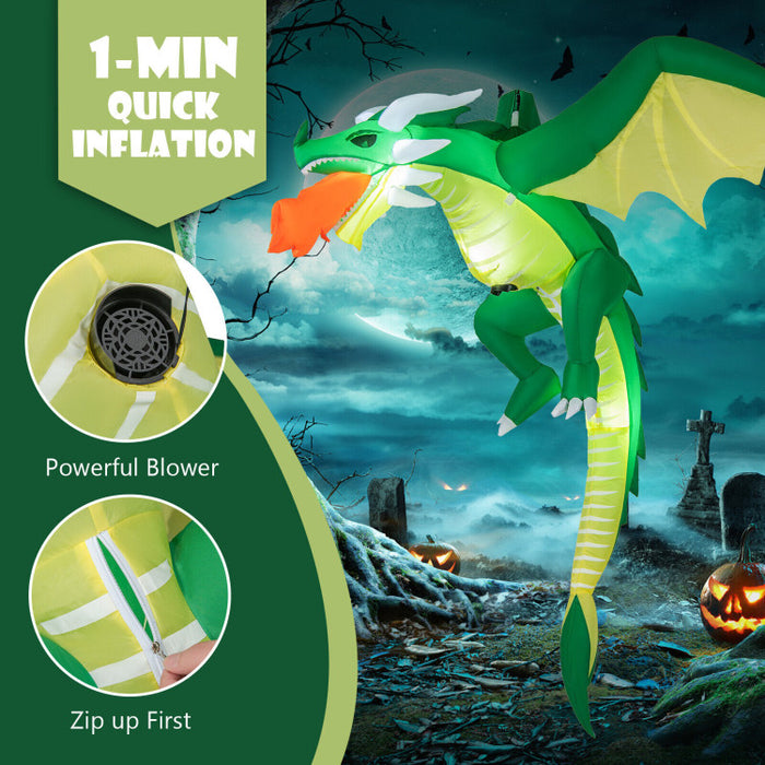 Halloween Inflatable Hanging Dragon with Ropes - Suitable for Halloween Decorations