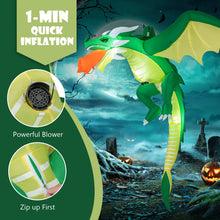Load image into Gallery viewer, Halloween Inflatable Hanging Dragon with Ropes - Suitable for Halloween Decorations
