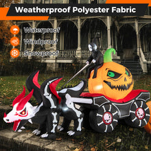 Load image into Gallery viewer, Halloween Inflatable Dead Man&#39;s Car with Pumpkin Skull LED Lights - Suitable for Halloween Party Decorations
