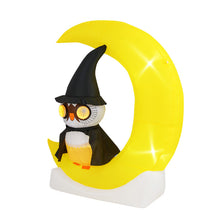 Load image into Gallery viewer, Halloween Inflatable Owl on Moon Decoration with Built-in LED Lights - Suitable for Holiday Parties
