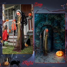 Load image into Gallery viewer, Halloween Electronic Life-Size Witch with Built-in Sensor and Scary Phrases - Suitable for Halloween Decorations and Haunted Houses
