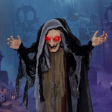 Load image into Gallery viewer, Halloween Electronic Life-Size Witch with Built-in Sensor and Scary Phrases - Suitable for Halloween Decorations and Haunted Houses
