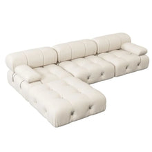 Load image into Gallery viewer, Modern Velvet Sectional Sofa with Convertible Chaise - Suitable for Living Room and Showroom
