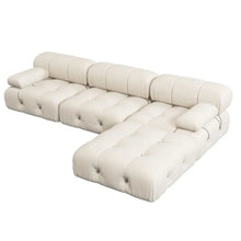 Load image into Gallery viewer, Modern Velvet Sectional Sofa with Convertible Chaise - Suitable for Living Room and Showroom
