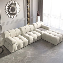 Load image into Gallery viewer, Modern Velvet Sectional Sofa with Convertible Chaise - Suitable for Living Room and Showroom
