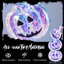 Load image into Gallery viewer, Halloween Glowing Stacked Pumpkins (3 Pieces) with 150 Built-in LED Lights - Suitable for Halloween Decorations and Haunted Houses

