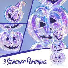 Load image into Gallery viewer, Halloween Glowing Stacked Pumpkins (3 Pieces) with 150 Built-in LED Lights - Suitable for Halloween Decorations and Haunted Houses
