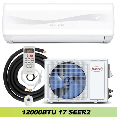 12000 BTU 208-230V Mini Split Air Conditioner with Built-in Remote Control and 24-hour Timer