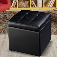 Load image into Gallery viewer, Modern Leather Padded Storage Seat Shoe Bench
