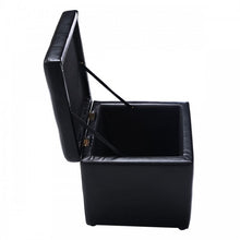 Load image into Gallery viewer, Modern Leather Padded Storage Seat Shoe Bench
