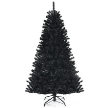 Load image into Gallery viewer, Halloween Black Christmas Tree with Purple LED Lights - DIY Party Decoration
