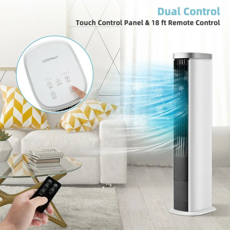 White 3-in-1 Portable Air Cooler Fan with 5L Water Tank