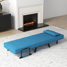 Load image into Gallery viewer, Multifunctional 6-Position Convertible Sofa Bed Lounge Chair with Pillows
