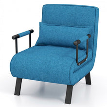 Load image into Gallery viewer, Multifunctional 6-Position Convertible Sofa Bed Lounge Chair with Pillows
