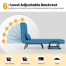 Load image into Gallery viewer, Multifunctional 6-Position Convertible Sofa Bed Lounge Chair with Pillows
