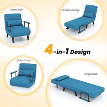 Load image into Gallery viewer, Multifunctional 6-Position Convertible Sofa Bed Lounge Chair with Pillows

