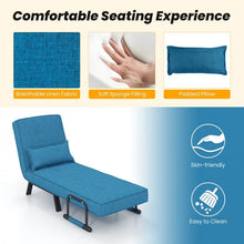 Load image into Gallery viewer, Multifunctional 6-Position Convertible Sofa Bed Lounge Chair with Pillows
