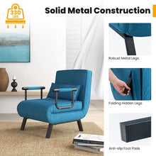 Load image into Gallery viewer, Multifunctional 6-Position Convertible Sofa Bed Lounge Chair with Pillows
