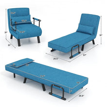 Load image into Gallery viewer, Multifunctional 6-Position Convertible Sofa Bed Lounge Chair with Pillows
