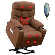 Load image into Gallery viewer, Electric Lift Recliner Massage Chair with USB and Cup Holders for Home Use

