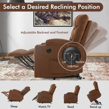 Load image into Gallery viewer, Electric Lift Recliner Massage Chair with USB and Cup Holders for Home Use
