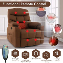 Load image into Gallery viewer, Electric Lift Recliner Massage Chair with USB and Cup Holders for Home Use
