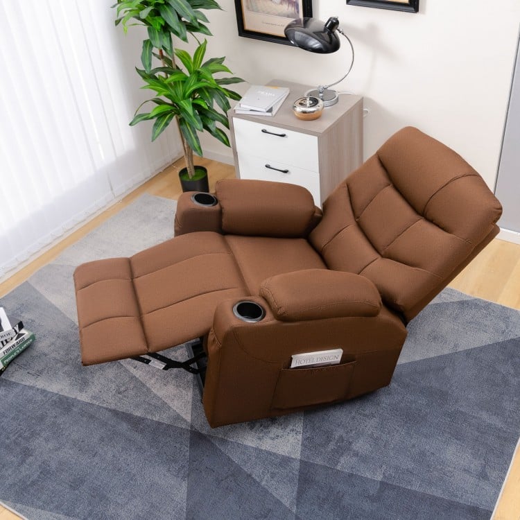 Electric Lift Recliner Massage Chair with USB and Cup Holders for Home Use