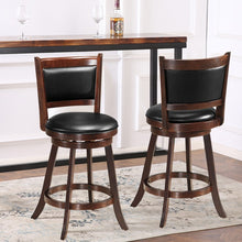 Charger l&#39;image dans la galerie, Costway Swivel Dining Chair Set of 2 - Bar Stools with Padded Backrest and Seat Cushion, Suitable for Restaurant, Bar, and Cafe
