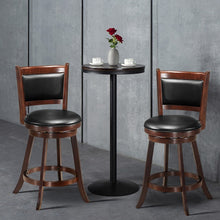 Charger l&#39;image dans la galerie, Costway Swivel Dining Chair Set of 2 - Bar Stools with Padded Backrest and Seat Cushion, Suitable for Restaurant, Bar, and Cafe
