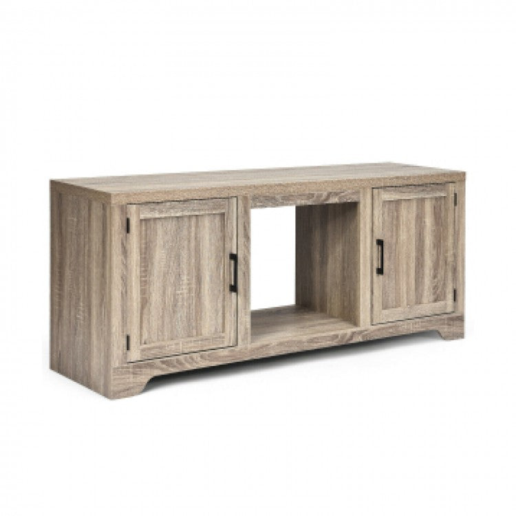 65-inch Wooden TV Stand with 2 Cabinet Doors