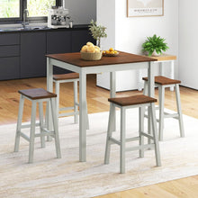Load image into Gallery viewer, Modern Minimalist Small Dining Room Sets - 5-Piece Set with 4 Saddle Stools - Suitable for Kitchen and Restaurant
