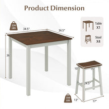 Load image into Gallery viewer, Modern Minimalist Small Dining Room Sets - 5-Piece Set with 4 Saddle Stools - Suitable for Kitchen and Restaurant
