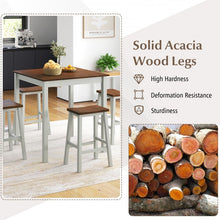 Load image into Gallery viewer, Modern Minimalist Small Dining Room Sets - 5-Piece Set with 4 Saddle Stools - Suitable for Kitchen and Restaurant
