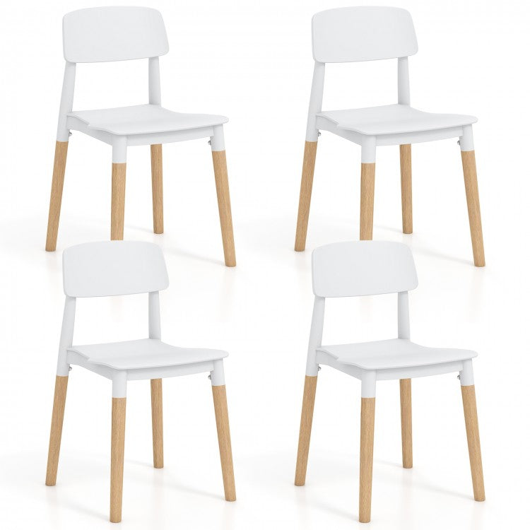 Modern Minimalist High-End Dining Chairs Set of 4 with Backrest for Restaurant
