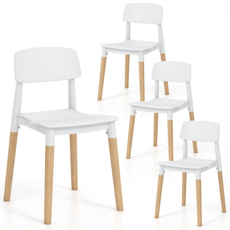 Modern Minimalist High-End Dining Chairs Set of 4 with Backrest for Restaurant