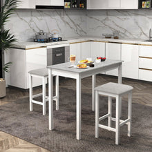 Load image into Gallery viewer, Modern Dining Room Table Sets - 3-Piece Set with Built-in Rectangular Table and Bar Stools - Suitable for Kitchen and Restaurant
